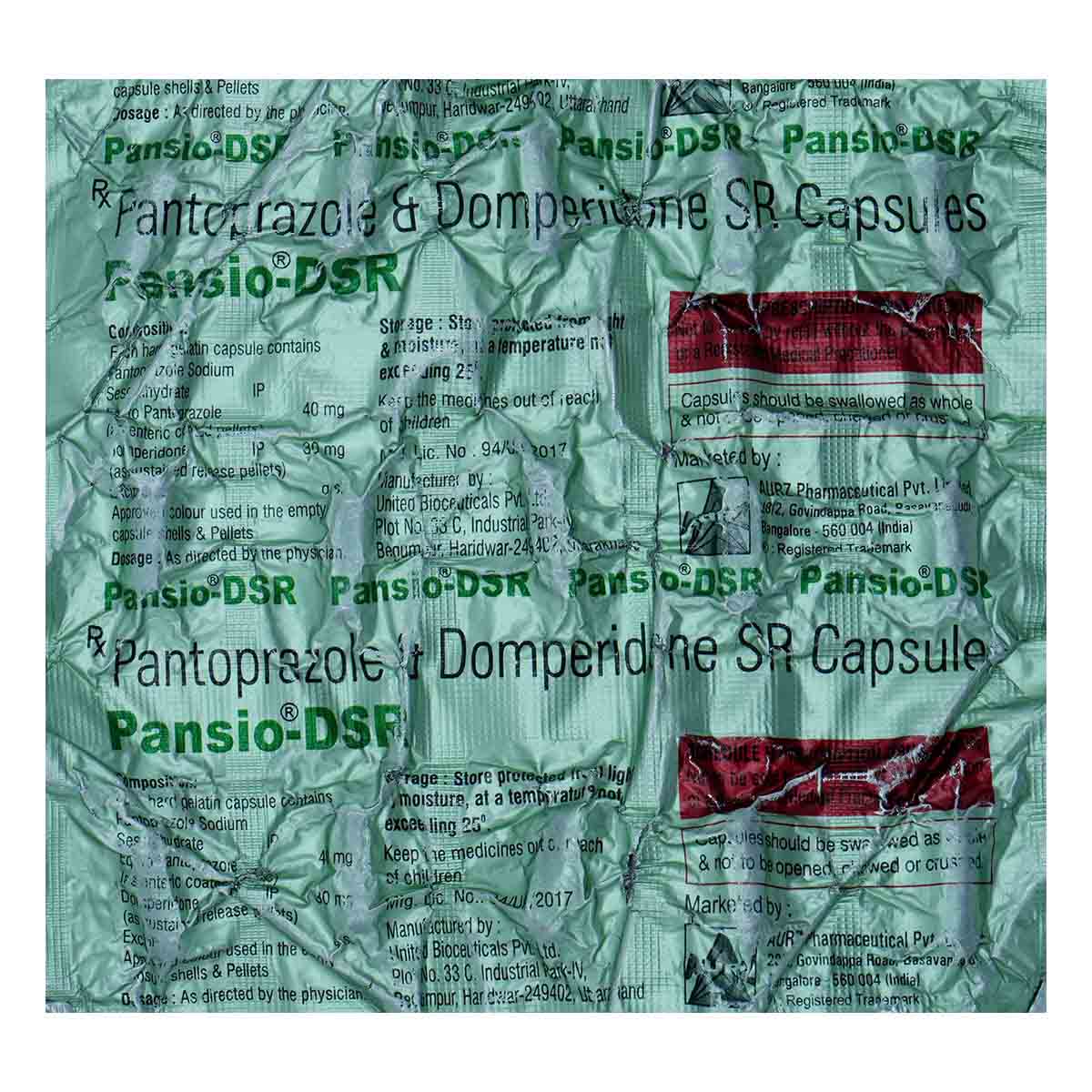 Pansio-DSR Capsule 15's, Pack of 15 Pansio-DSR Capsule 15's, Pack of 15