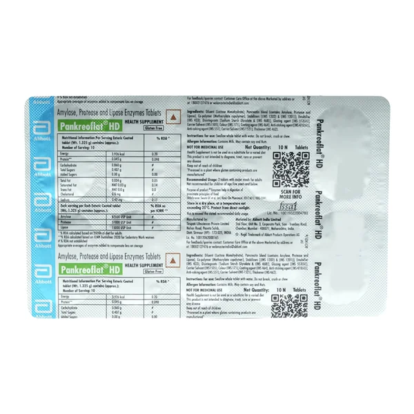 Pankreoflat HD Tablet 10's