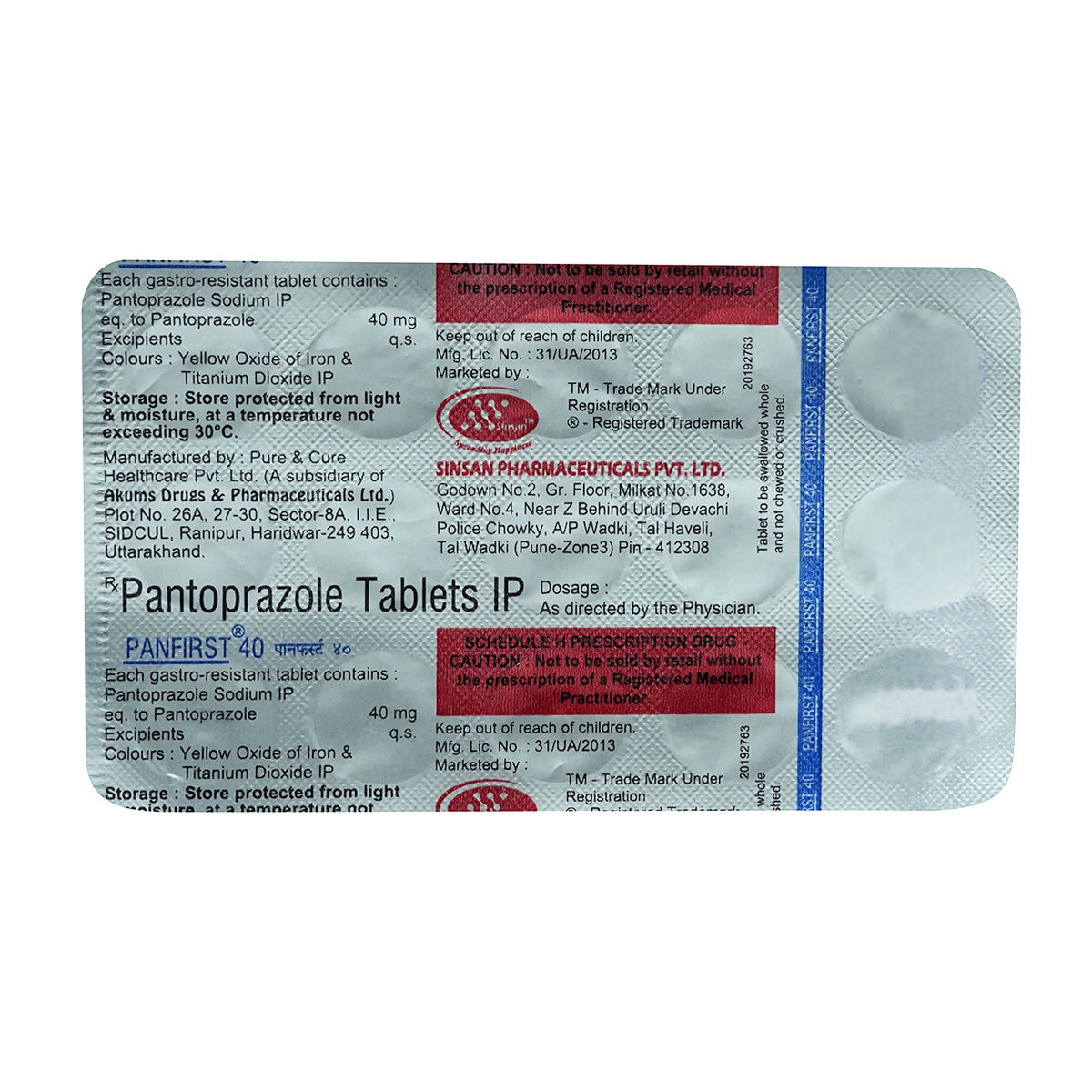 Panfirst 40 mg Tablet 15's Price, Uses, Side Effects, Composition ...