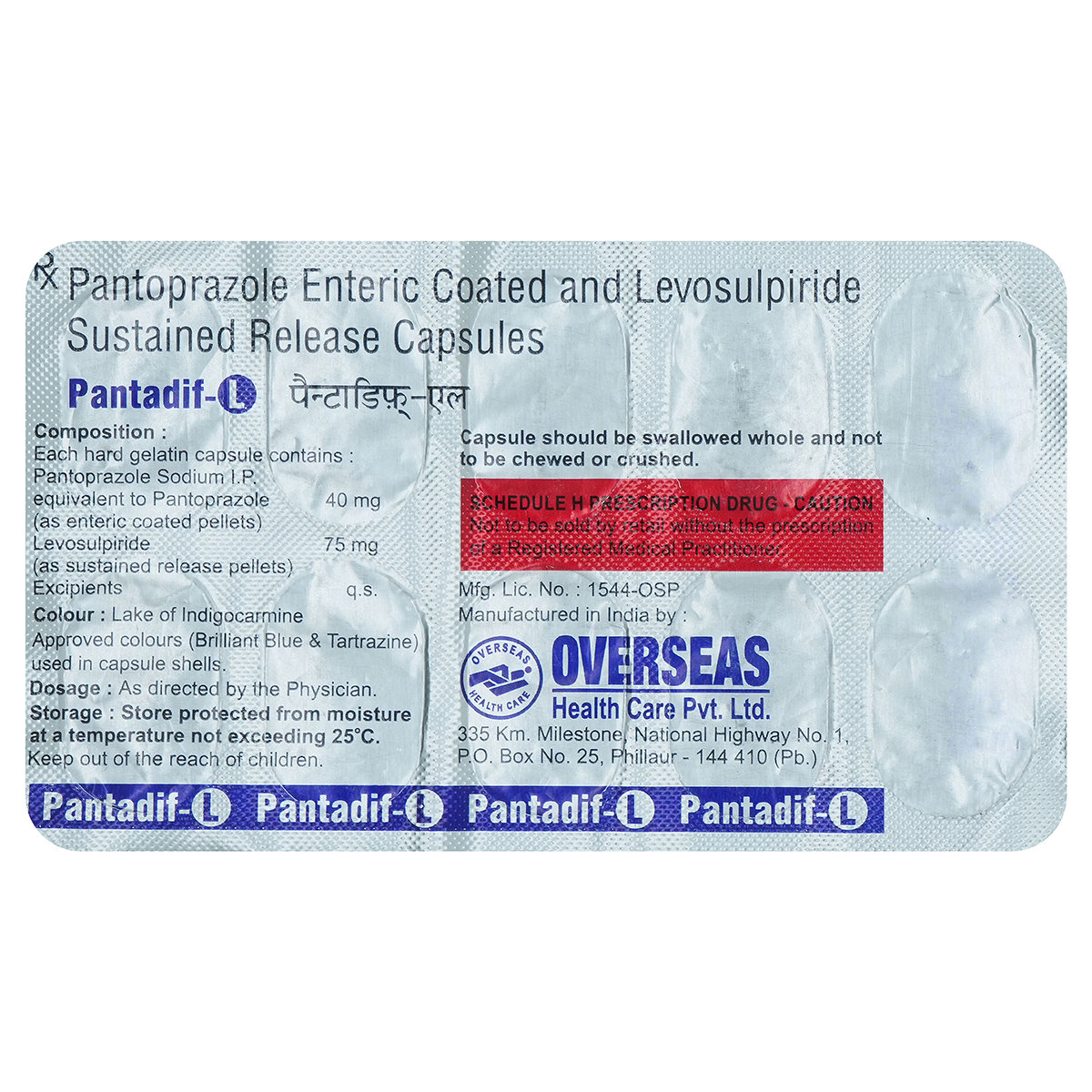 Pantadif-L Capsule 10's, Pack of 10 Pantadif-L Capsule 10's, Pack of 10