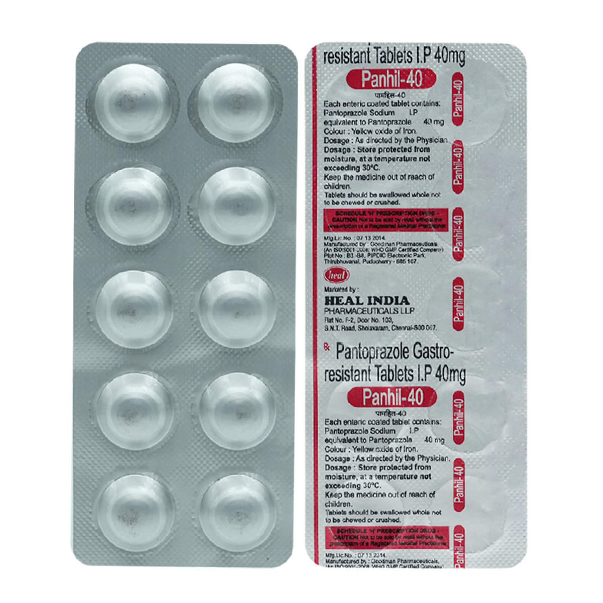 Panhil-40 Tablet 10's, Pack of 10 TABLETS Panhil-40 Tablet 10's, Pack of 10 TABLETS