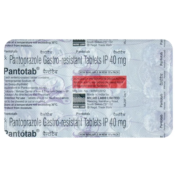 Pantotab 40 mg Tablet 15's