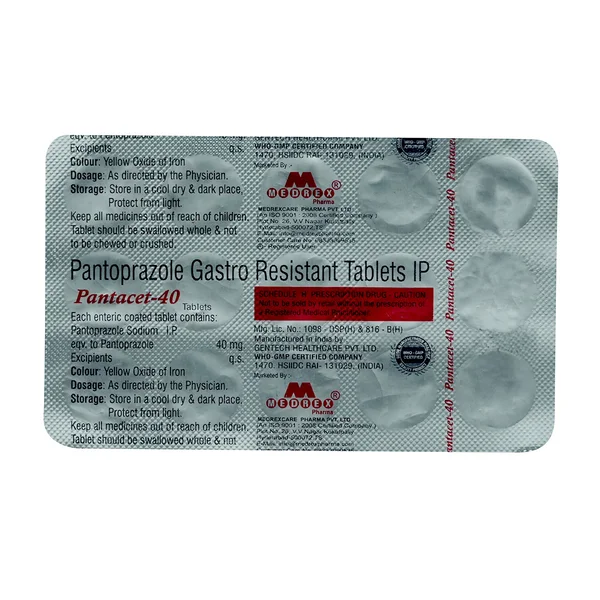 Pantacet 40 mg Tablet 15's
