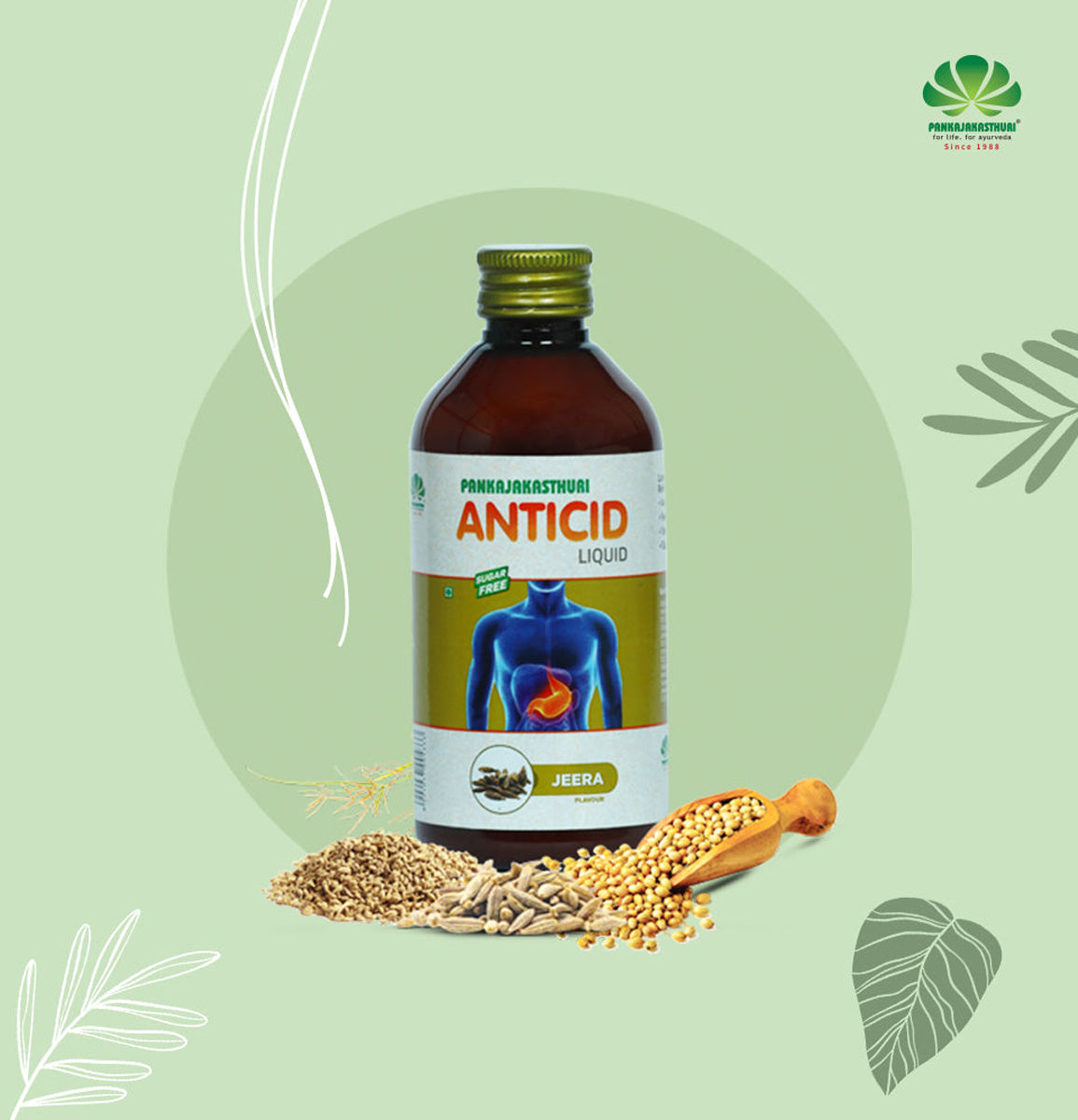 Pankajakasthuri Anticid Sugar Free Jeera Syrup Uses, Benefits, Price