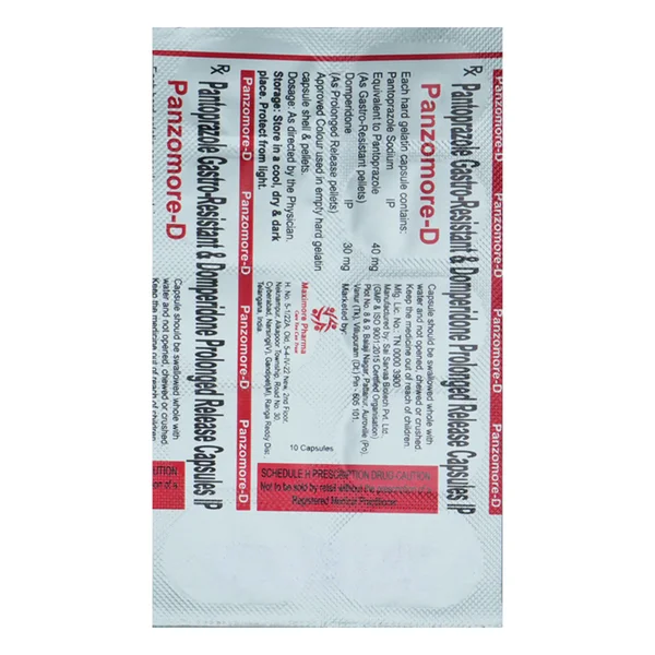 Panzomore-D Capsule 10's, Pack of 10
