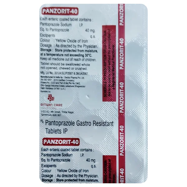 Panzorit-40 Tablet 15's