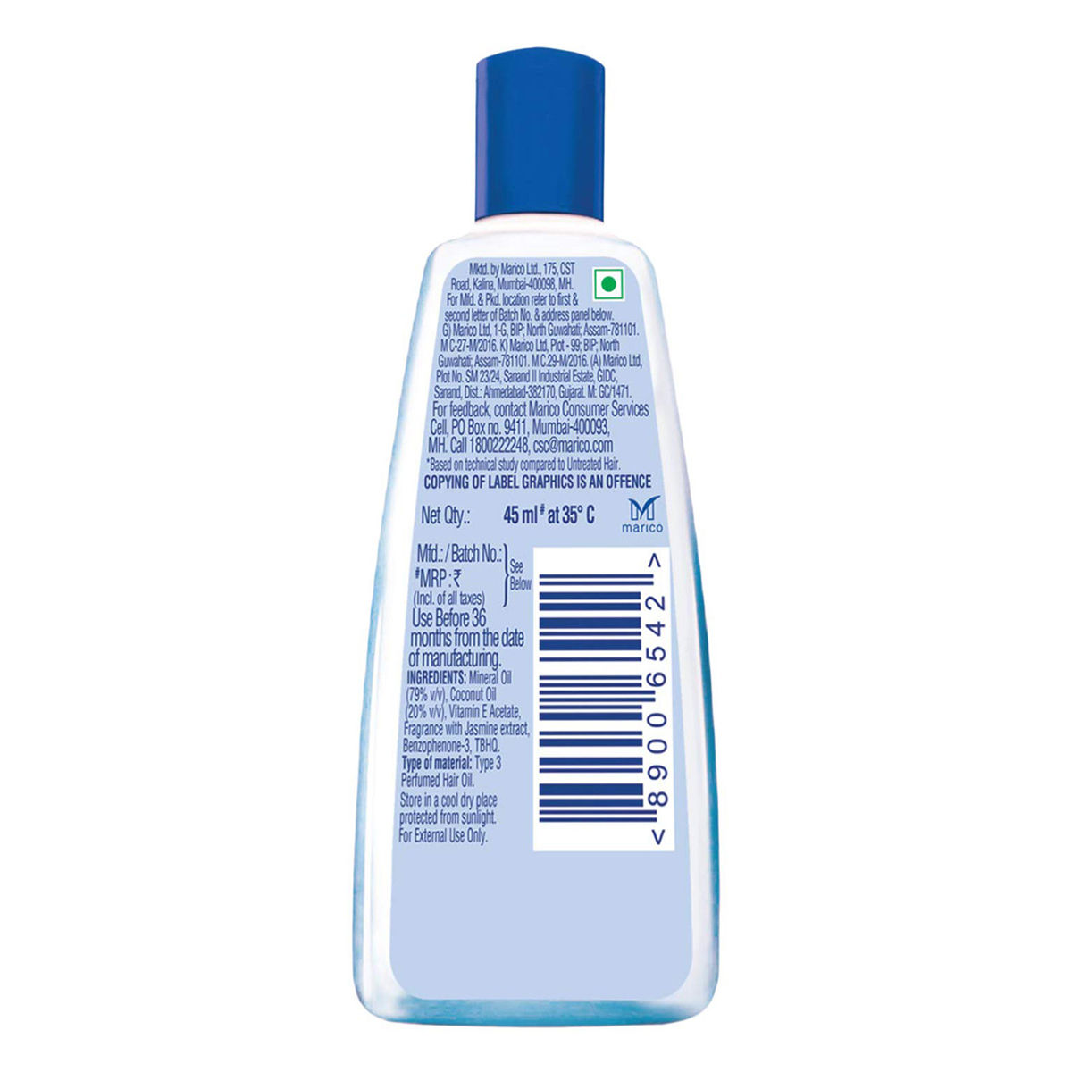 Parachute Advanced Jasmine Coconut Hair Oil 45ml Price, Uses, Side