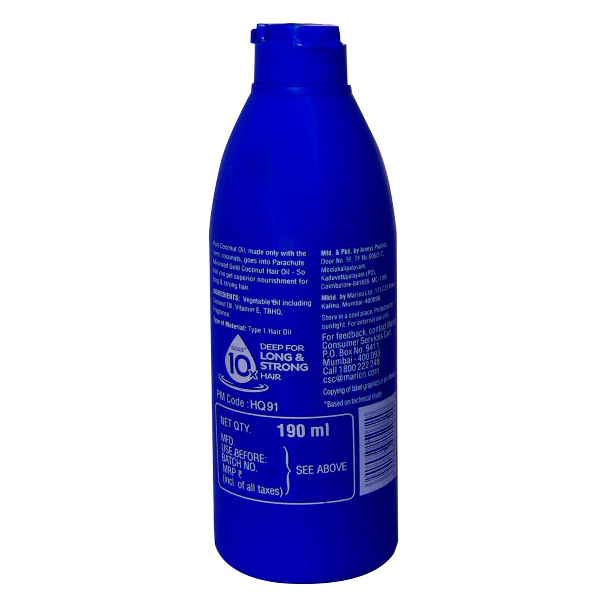 Parachute Advansed Gold Coconut Hair Oil, 190 ml, Pack of 1 Parachute Advansed Gold Coconut Hair Oil, 190 ml, Pack of 1