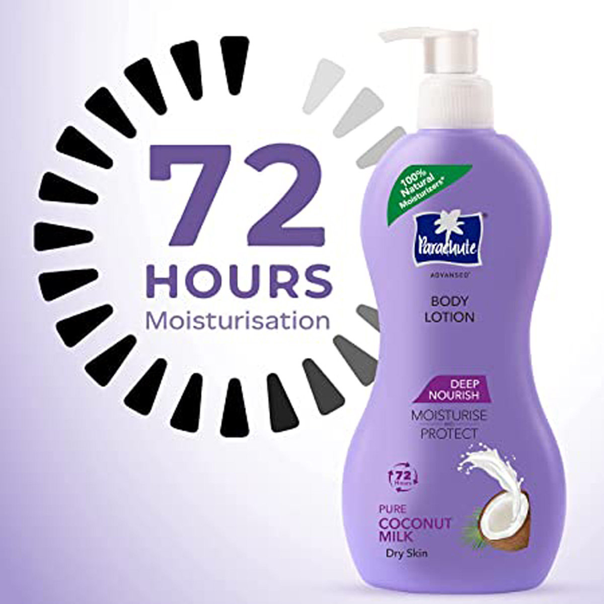 Parachute Advansed Deep Nourish Body Lotion 100 ml | Coconut Milk | Intense Moisturization | 100% Natural | For Dry Skin, Pack of 1 Parachute Advansed Deep Nourish Body Lotion 100 ml | Coconut Milk | Intense Moisturization | 100% Natural | For Dry Skin, Pack of 1