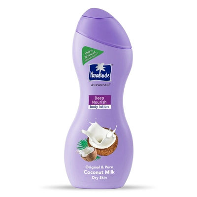 Parachute Advansed Deep Nourish Body Lotion 250 ml | Coconut Milk | Intense Moisturization | 100% Natural | For Dry Skin, Pack of 1