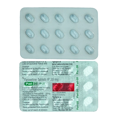 Pari 20 Tablet 15's, Pack of 15 TabletS