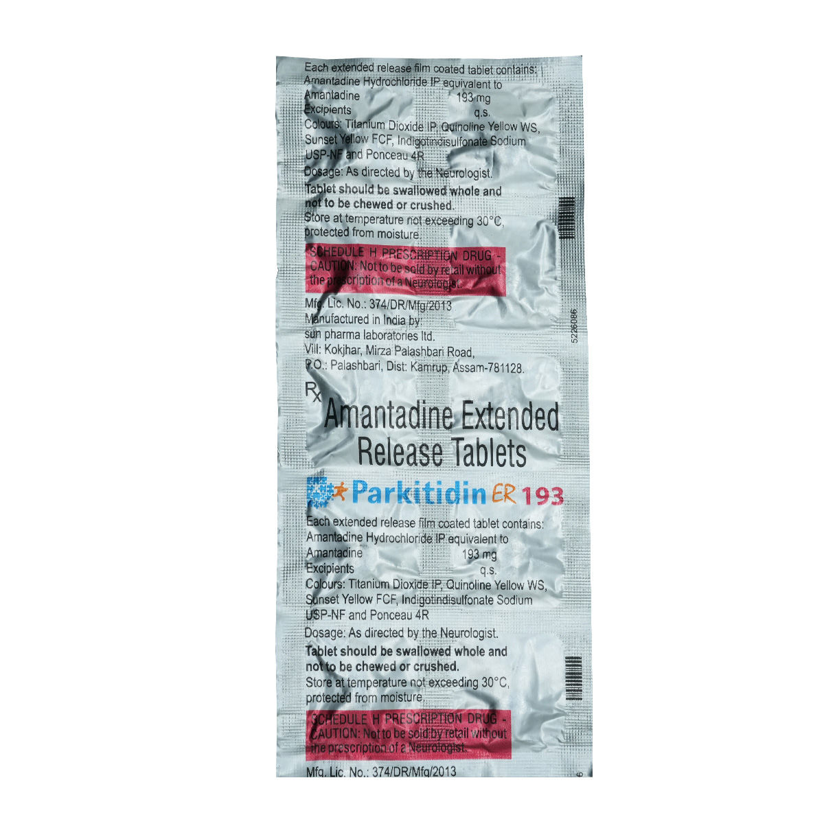 Buy Parkitidin ER 193 Tablet 10's Online