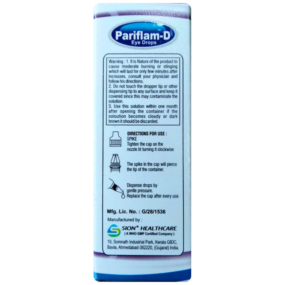 Pariflam-D Eye Drops 5 ml, Pack of 1 EYE DROPS Pariflam-D Eye Drops 5 ml, Pack of 1 EYE DROPS