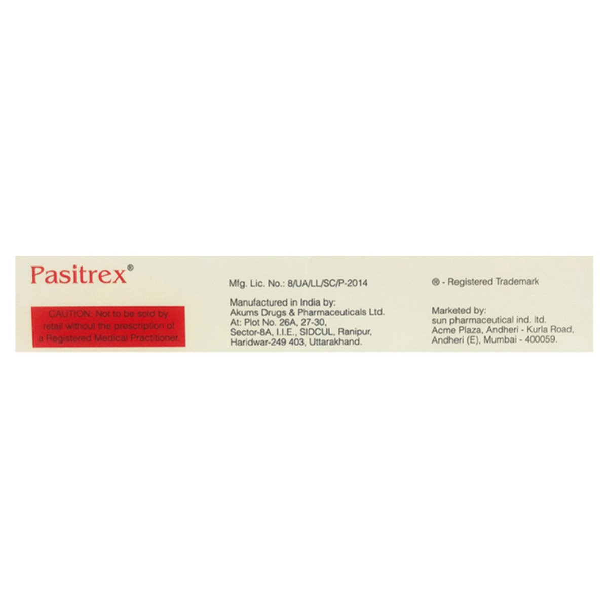 Pasitrex Ointment 15 gm, Pack of 1 Ointment Pasitrex Ointment 15 gm, Pack of 1 Ointment