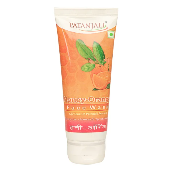 Patanjali Honey-Orange Face Wash 60 gm | Gentle Cleansing | Moisturises &amp; Rejuvenates Skin | Controls Excess Oil | For Oily, Sensitive And Acne-Prone Skin, Pack of 1