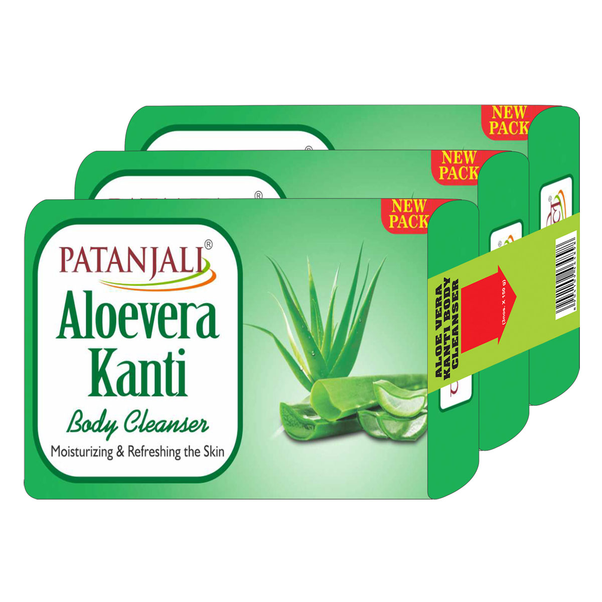 Patanjali Aloe Vera Kanti Body Cleanser, 450 gm (3x150 gm), Pack of 1 Patanjali Aloe Vera Kanti Body Cleanser, 450 gm (3x150 gm), Pack of 1