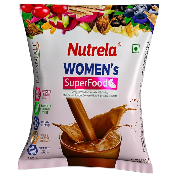 Patanjali Nutrela Womens Superfood Chocolate Flavour Powder, 150 gm
