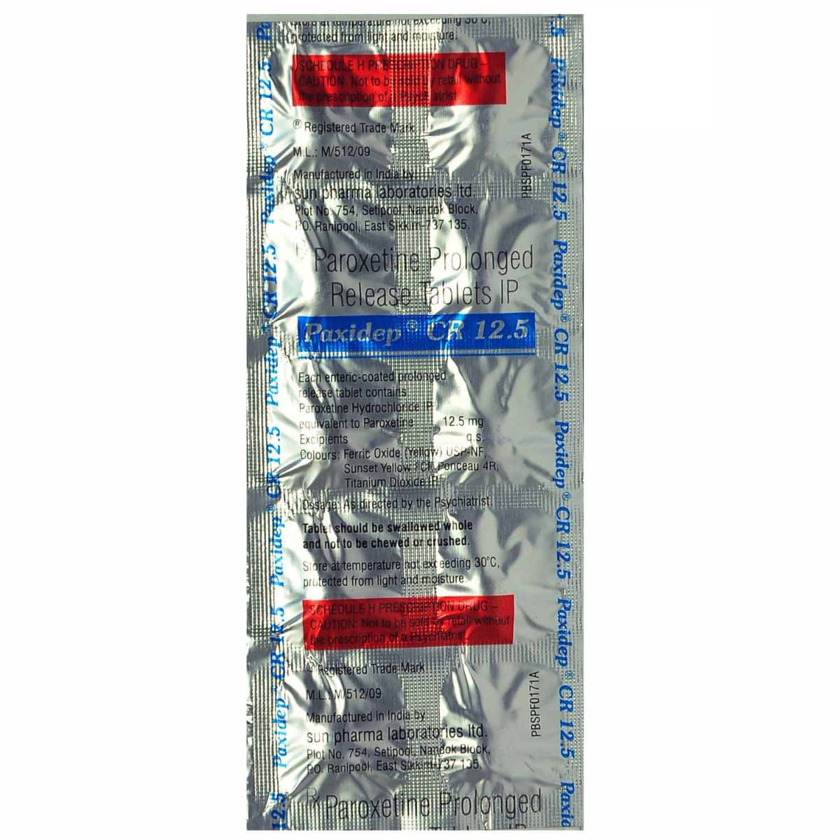 Paxidep CR 12.5 Tablet 10's, Pack of 10 TABLETS Paxidep CR 12.5 Tablet 10's, Pack of 10 TABLETS