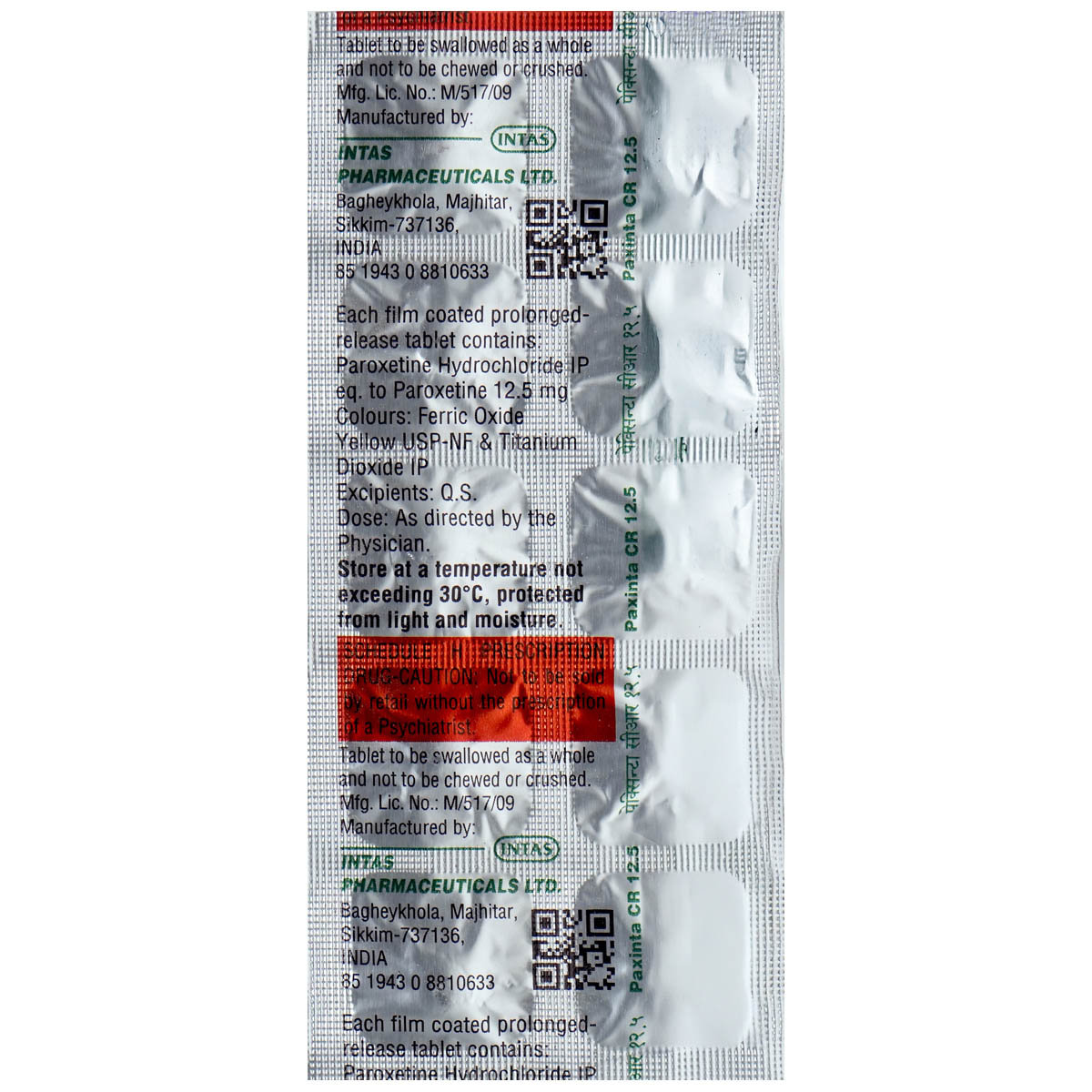 Paxinta CR 12.5 Tablet 10's, Pack of 10 TabletS Paxinta CR 12.5 Tablet 10's, Pack of 10 TabletS