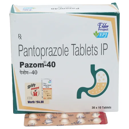 Pazom 40 mg Tablet 10's