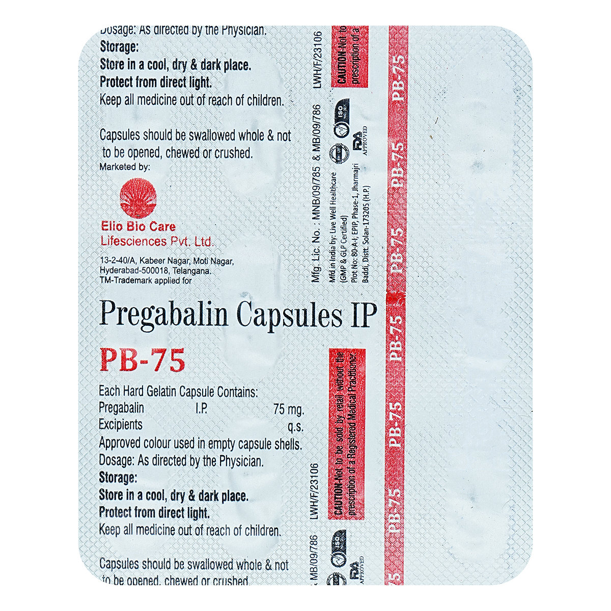 PB-75 Capsule 10's, Pack of 10 CAPSULES PB-75 Capsule 10's, Pack of 10 CAPSULES
