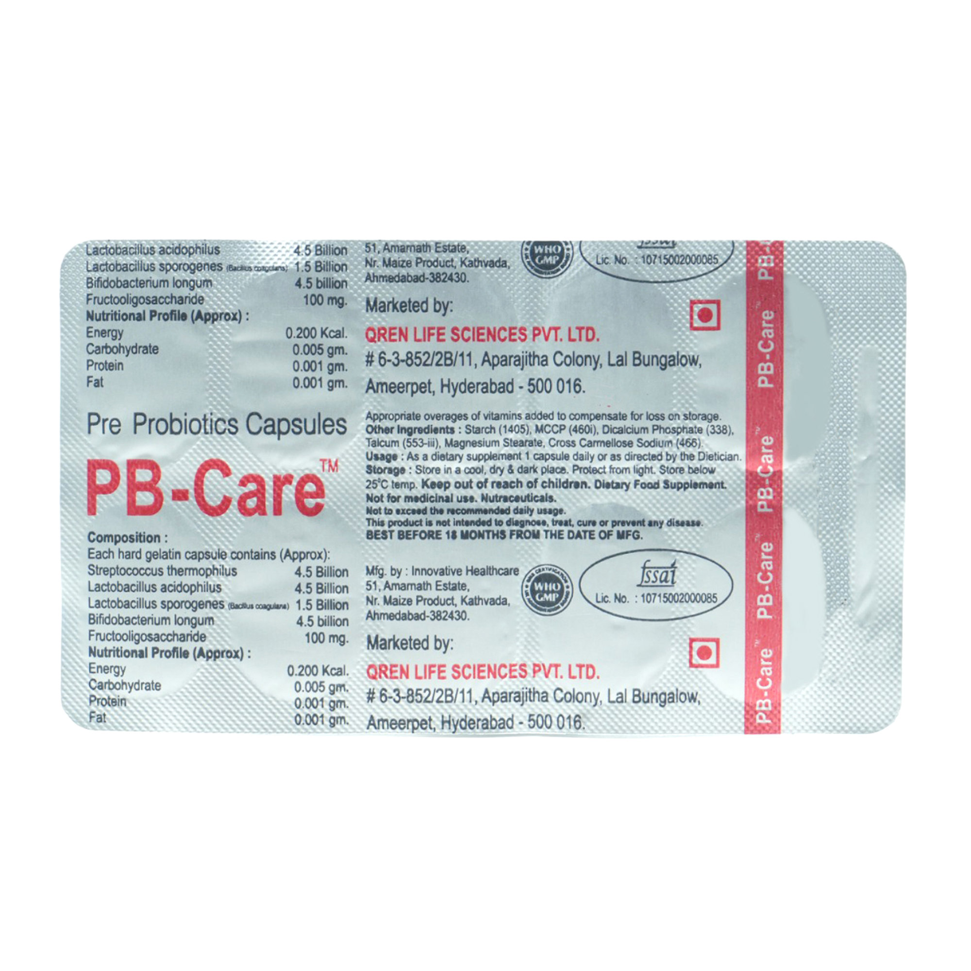 Buy PB-Care Capsule 10's Online