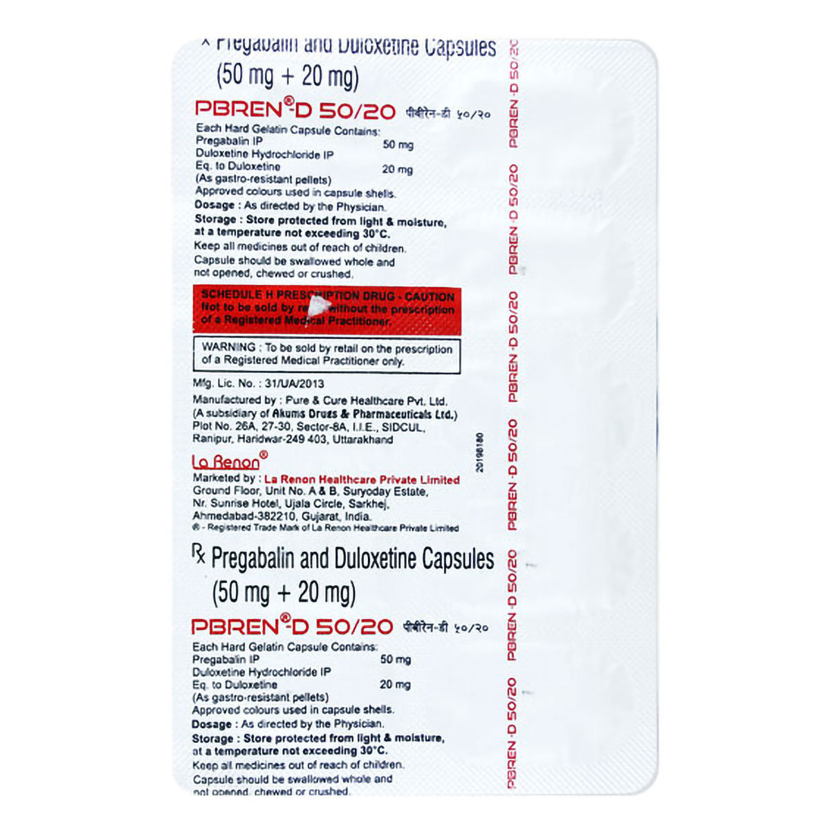 Pbren-D 50/20 Capsule 10's, Pack of 10 Pbren-D 50/20 Capsule 10's, Pack of 10