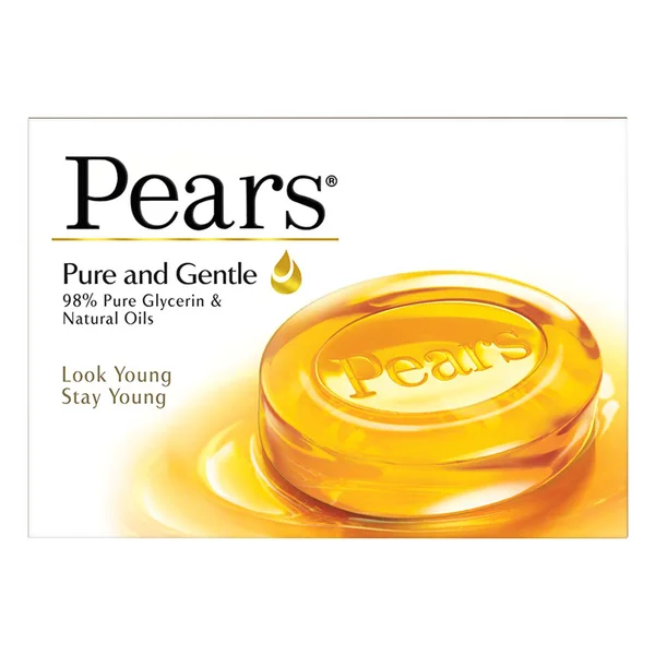Pears Pure &amp; Gentle Soap 50 gm | 98% Pure Glycerin &amp; Natural Oils | For Glowing Skin | For Men &amp; Women, Pack of 1