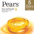 Pears Pure & Gentle Soap, 625 gm (125 gm x 5)
