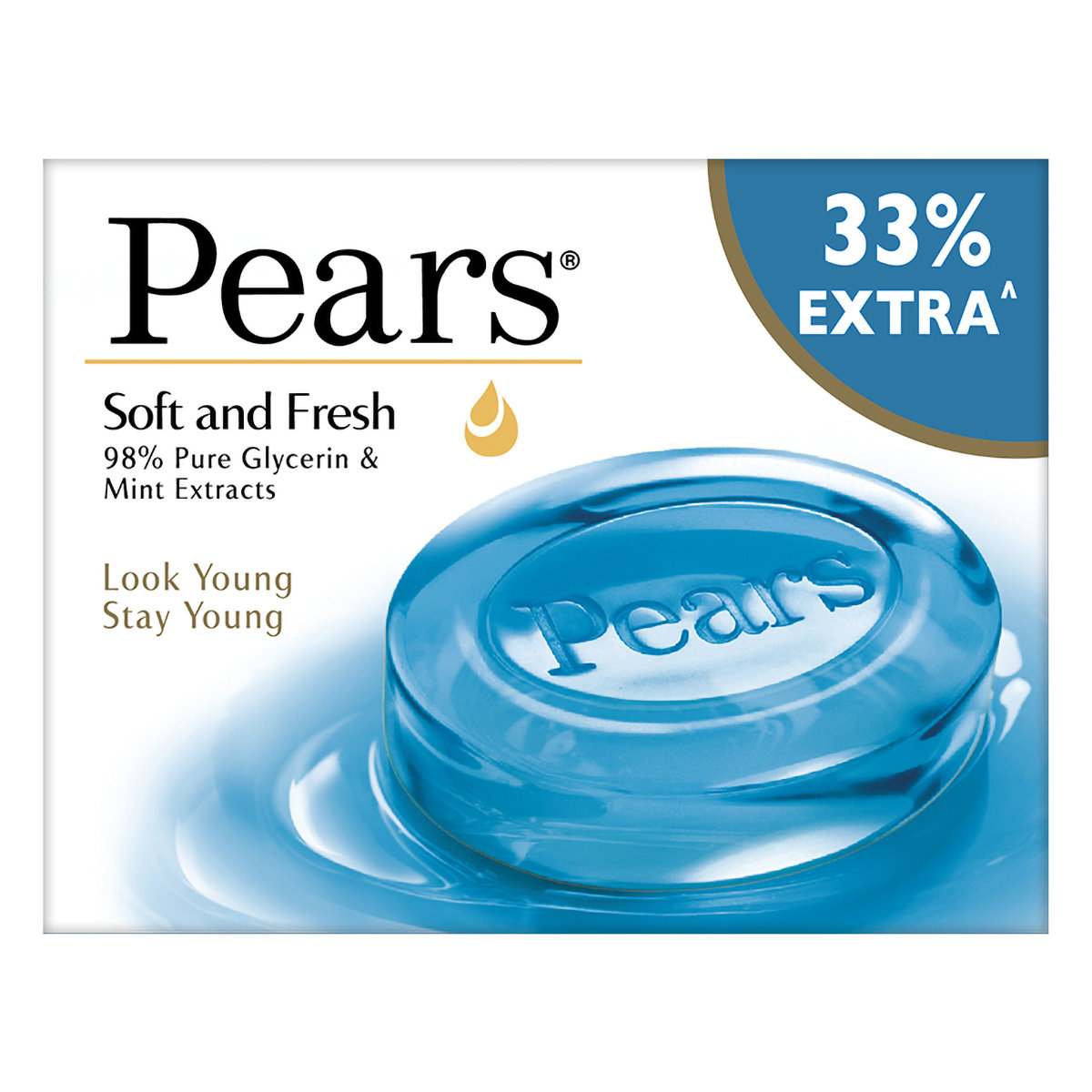Pears Soft & Fresh Soap 75 gm | 98% Pure Glycerin & Mint Extract | Keeps Skin Refreshed & Moisturised During Harsh Summer, Pack of 1 Pears Soft & Fresh Soap 75 gm | 98% Pure Glycerin & Mint Extract | Keeps Skin Refreshed & Moisturised During Harsh Summer, Pack of 1