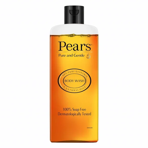 Pears Pure &amp; Gentle Body Wash | 98% Pure Glycerin &amp; Natural Oils | For Soft, Smooth &amp; Moisturised Skin | Soap Free, Pack of 1