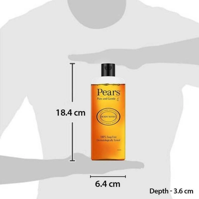 Pears Pure &amp; Gentle Body Wash 250 ml | 98% Pure Glycerin &amp; Natural Oils | For Soft, Smooth &amp; Moisturised Skin | Soap Free, Pack of 1