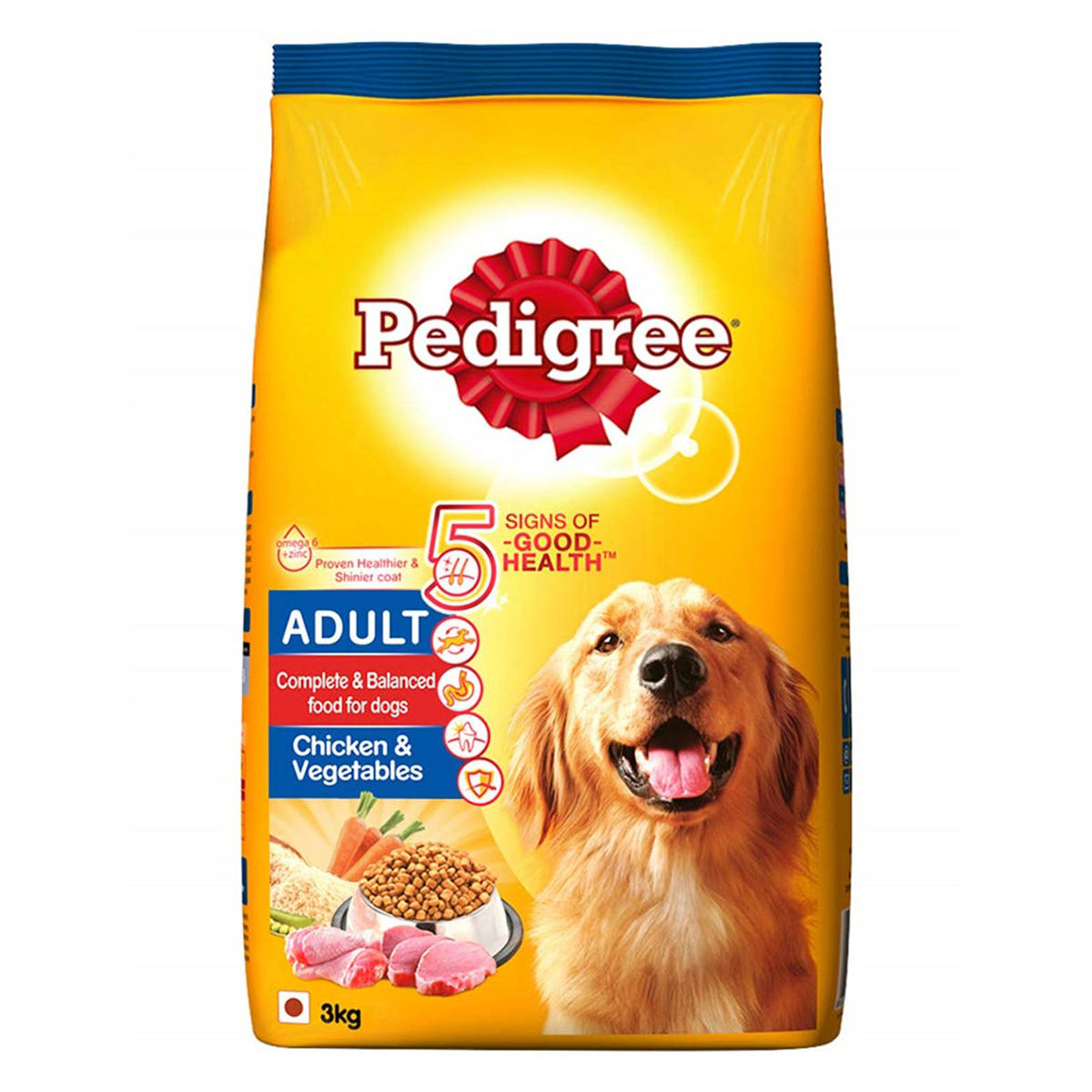 Pedigree Chicken & Vegetables Adult Dog Food, 3 kg | Uses, Side Effects ...