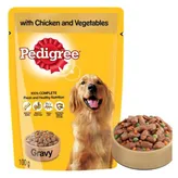 Pedigree Adult Dog Food With Chicken &amp; Vegetables, 100 gm, Pack of 1
