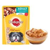 Pedigree Chicken &amp; Liver Chunks Adult Dog Food, 80 gm, Pack of 1