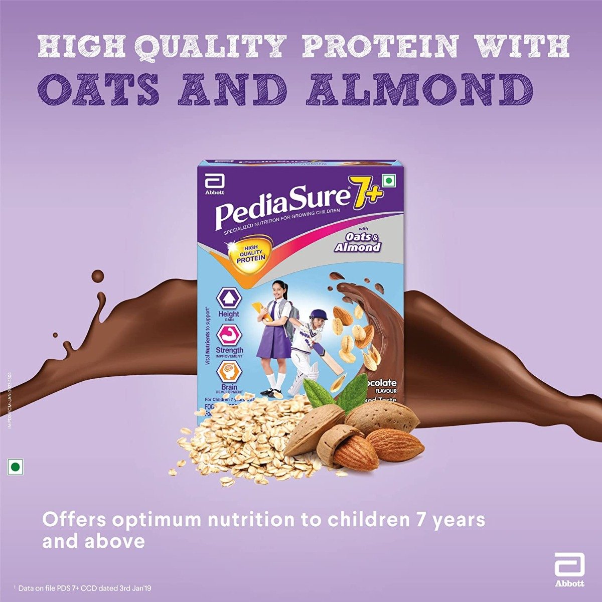 Pediasure 7+ Chocolate Flavour Specialized Nutrition Powder for Growing Children, 200 gm, Pack of 1 Pediasure 7+ Chocolate Flavour Specialized Nutrition Powder for Growing Children, 200 gm, Pack of 1