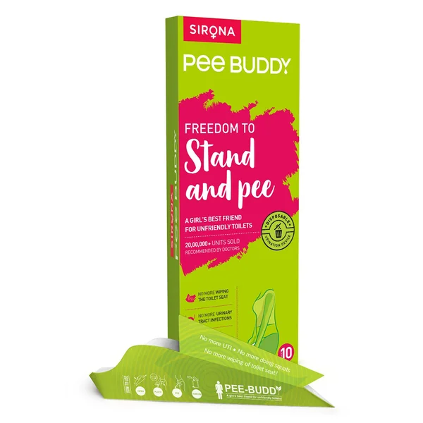 PeeBuddy Freedom to Stand and Pee Disposable Urination Device for Women, 10 Count