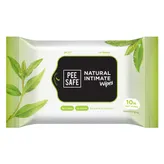Pee Safe Natural Intimate Wipes, 10 Count, Pack of 1