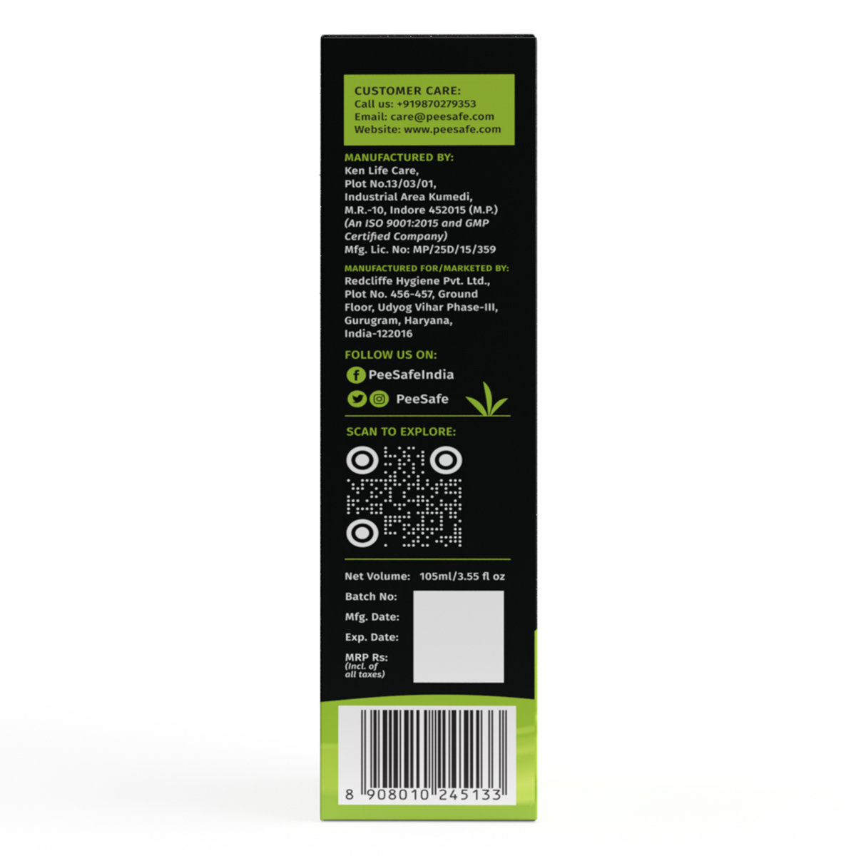 Pee Safe Natural Intimate Wash, 105 ml, Pack of 1 Pee Safe Natural Intimate Wash, 105 ml, Pack of 1