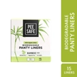 Pee Safe 100% Organic Cotton Biodegradable Panty Liners, 15 Count