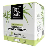 Pee Safe 100% Organic Cotton Biodegradable Panty Liners, 15 Count, Pack of 1