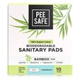 Pee Safe 100% Organic Cotton Biodegradable Overnight Sanitary Pads, 10 Count