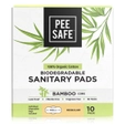 Pee Safe 100% Organic Cotton Biodegradable Regular Sanitary Pads, 10 Count