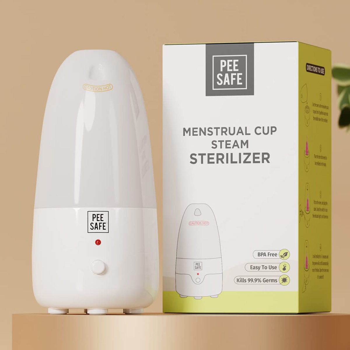 Pee Safe Menstrual Cup Steam Sterilizer, 1 Count Price, Uses, Side ...