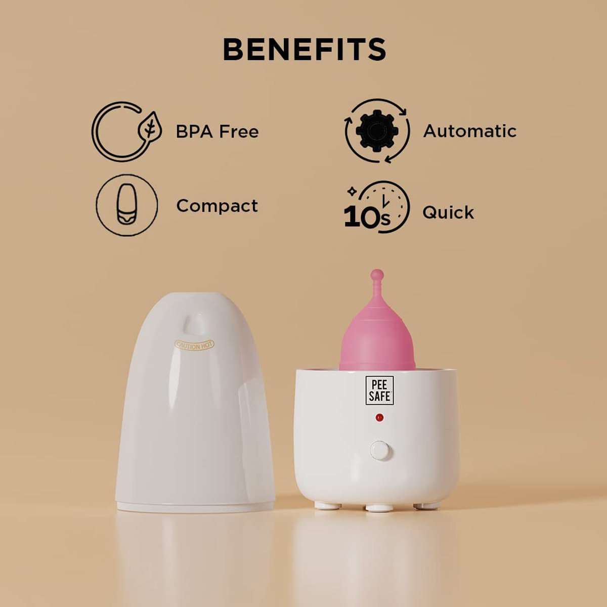 Pee Safe Menstrual Cup Steam Sterilizer, 1 Count, Pack of 1 Pee Safe Menstrual Cup Steam Sterilizer, 1 Count, Pack of 1