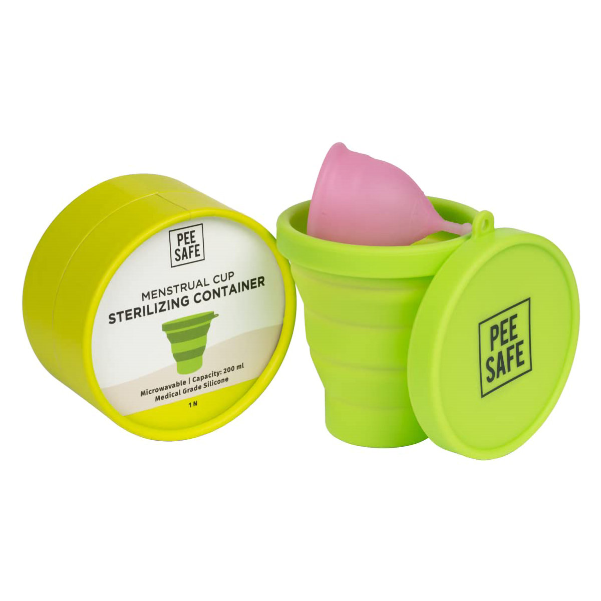 Pee Safe Menstrual Cup Sterilizing Container, 1 Count, Pack of 1 Pee Safe Menstrual Cup Sterilizing Container, 1 Count, Pack of 1