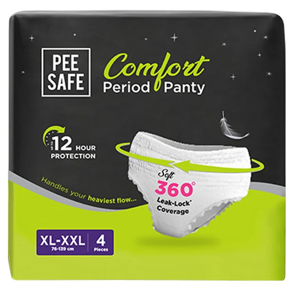 PEE SAFE COMFORT PERIOD PANTY XL-XXL 4'S