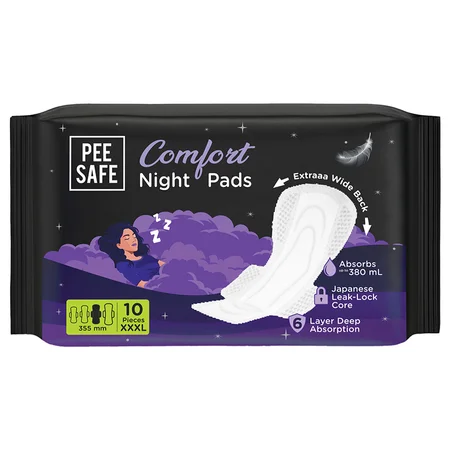 Pee Safe Comfort Night Pads XXXL, 10 Count