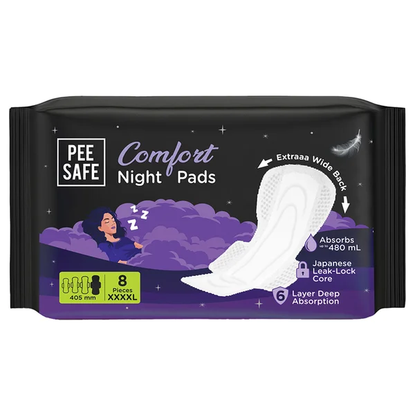 PEE SAFE COMFORT NIGHT PADS XXXXL 8'S