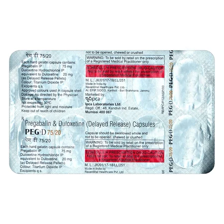 Peg D 75 mg/20 mg Capsule 10's